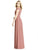 Social Bridesmaids - 8186 Pleated Off-Shoulder Matte Chiffon Dress In Pink