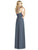 Social Bridesmaids - 8187 Deep V-Neck Dual High Slit Long Gown In Gray