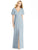 Social Bridesmaids - 8188 V-neck Matte Chiffon Sheath Dress In Blue