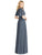 Social Bridesmaids - 8188 V-neck Matte Chiffon Sheath Dress In Gray