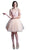 Cinderella Divine - 8947 Twist Front Beaded Lace Dress In Pink