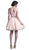 Cinderella Divine - 8947 Twist Front Beaded Lace Dress In Pink