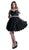 Cinderella Divine - 8947 Twist Front Beaded Lace Dress In Black