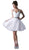 Cinderella Divine - 8947 Twist Front Beaded Lace Dress In White