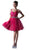 Cinderella Divine - 8947 Twist Front Beaded Lace Dress In Pink