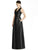 Alfred Sung - D747 Sleeveless Satin Twill A Line Dress In Black