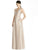 Alfred Sung - D747 Sleeveless Satin Twill A Line Dress In Neutral
