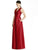 Alfred Sung - D747 Sleeveless Satin Twill A Line Dress In Red