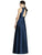 Alfred Sung - D747 Sleeveless Satin Twill A Line Dress In Blue