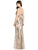 After Six - 6784 Sequined Sleeveless V-Neck Dress In Gold