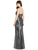 After Six - 6784 Sequined Sleeveless V-Neck Dress In Silver
