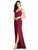 Dessy Collection - 3013 Crepe Sleeveless V-neck Trumpet Dress In Red