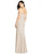 Dessy Collection - 3013 Crepe Sleeveless V-neck Trumpet Dress In Neutral