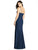 Dessy Collection - 3013 Crepe Sleeveless V-neck Trumpet Dress In Blue