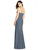 Dessy Collection - 3013 Crepe Sleeveless V-neck Trumpet Dress In Gray
