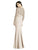 Dessy Collection - 3014 Long Sleeve Lace and Crepe Dress In Neutral