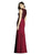 Dessy Collection - 3015 Sleeveless Lace and Crepe Dress In Red