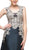 Cinderella Divine - 8979 Embroidered Lace Queen Anne Dress In Blue and Neutral