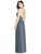 Dessy Collection - 3019 Vneck Crisscross Back Chiffon Dress In Silver and Gray