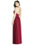 Dessy Collection - 3019 Vneck Crisscross Back Chiffon Dress In Red