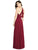 Dessy Collection - 3021 Sleeveless V-neck Lux Chiffon A-line Dress In Red