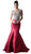 Cinderella Divine - 8990 Jewel Beaded Illusion Bodice Mermaid Gown In Red