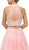 Cinderella Divine - 8994 Beaded Illusion High Halter A-Line Gown In Pink