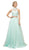 Cinderella Divine - 8994 Beaded Illusion High Halter A-Line Gown