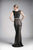 Cinderella Divine - 8995 Sequined Jewel Sheath Evening Dress In Black