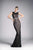 Cinderella Divine - 8995 Sequined Jewel Sheath Evening Dress In Black