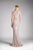 Cinderella Divine - 8995 Sequined Jewel Sheath Evening Dress In Neutral
