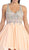 Dancing Queen - 8997 Crystal Beaded V-Neck Chiffon Prom Dress In Orange