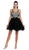 Dancing Queen - 8997 Crystal Beaded V-Neck Chiffon Prom Dress In Black
