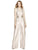 Dessy Collection - SOHO-JPTWIST Convertible Wrap Plunging V-Neck Jumpsuit In Gold