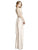 Dessy Collection - SOHO-JPTWIST Convertible Wrap Plunging V-Neck Jumpsuit In Gold