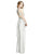 Dessy Collection - SOHO-JPTWIST Convertible Wrap Plunging V-Neck Jumpsuit In Silver