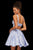 Sherri Hill - 52982 Bateau Brocade Short Dress In Blue