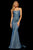 Sherri Hill - 52614 Sexy Lace Up Back Fitted Dress In Blue
