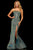 Sherri Hill - 52362 Glitter Stretch Strapless Mermaid Dress In Green and Silver