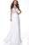 Jovani - 65883 Embellished Bodice A-line Long Dress In White