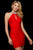 Sherri Hill - 53159 Beaded High Halter Short Dress In Red