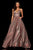 Sherri Hill - 52960 V- Neckline Empire Glitter A Line Dress In Red and Silver