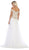 May Queen - MQ1626 Jeweled Applique Bodice Off Shoulder Gown In Neutral