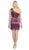 May Queen - Pleated One Shoulder Strap Cocktail Dress in Purple