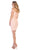 May Queen - MQ1597 Lace Deep Off-Shoulder Sheath Dress In Pink