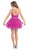 One Shoulder Surplice Tiered Cocktail Dress