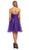 Straight-Across Bejeweled Tulle Cocktail Dress