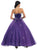 May Queen - Floral Jeweled Sweetheart Formal Ballgown in Purple