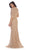 May Queen - Lace Adorned Quarter Sleeve Mermaid Evening Dress