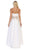 May Queen - MQ1627 Gilt-Appliqued Sweetheart High Low Gown In White